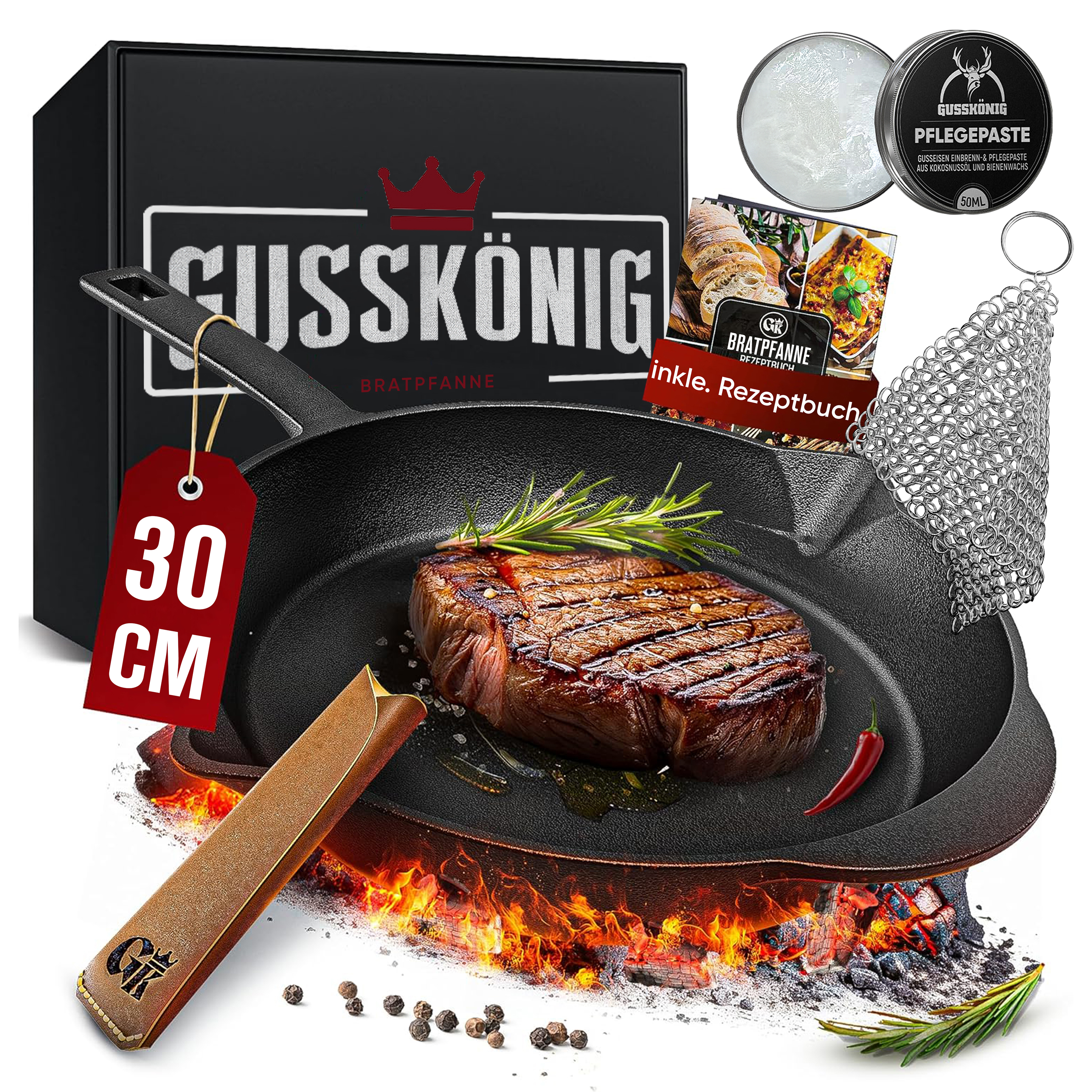 Gusseisenpfanne, 30 cm