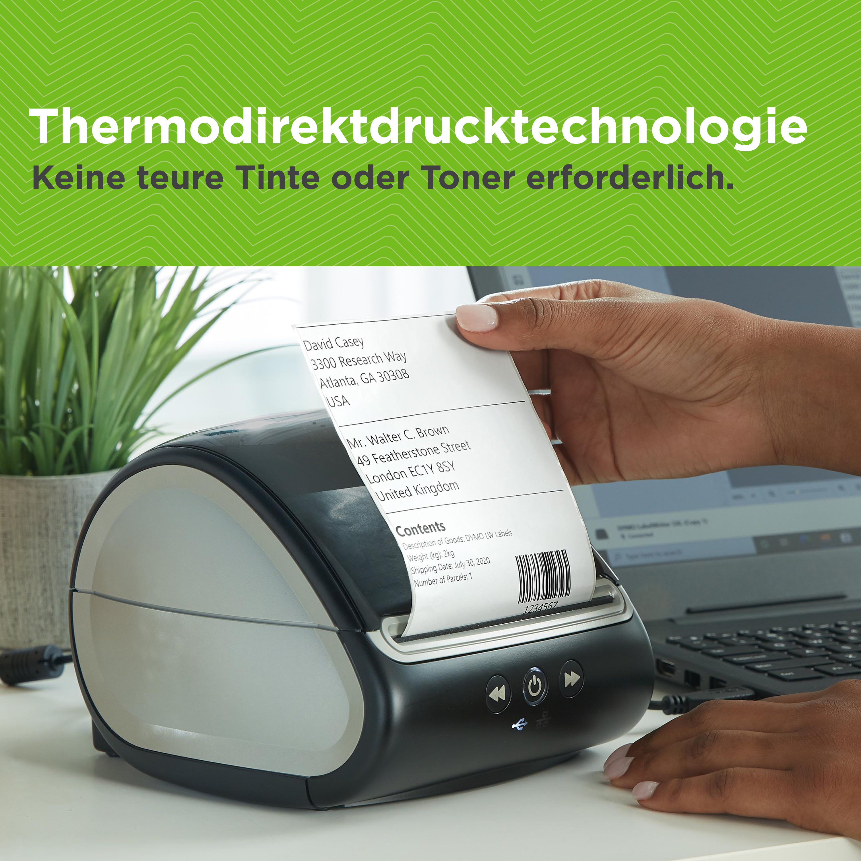 DYMO | LabelWriter 5XL | Etikettendrucker für bis zu 53 Etiketten/Minute | USB & Ethernet | 300 dpi. Thermodirekt | für Etiketten bis 102mm Breite