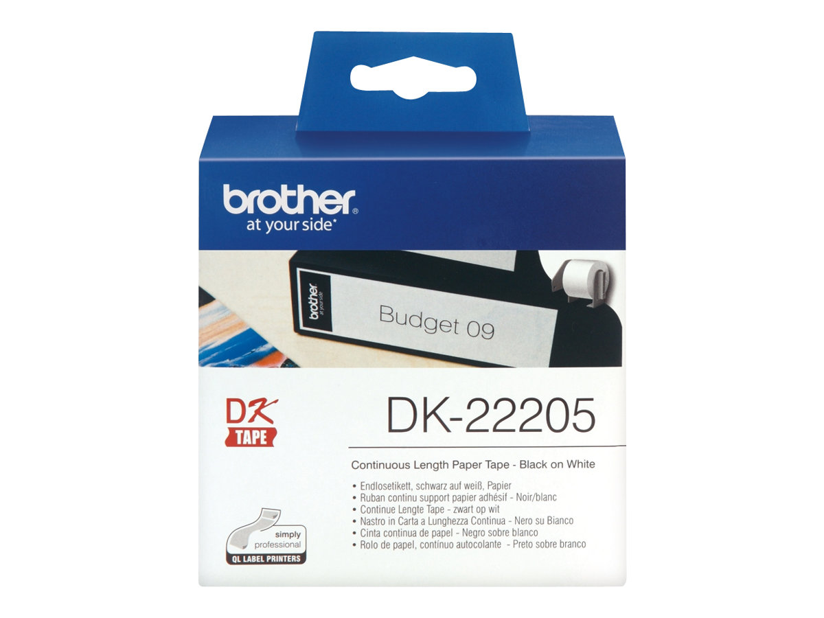 Brother DK-22205 - Schwarz auf Weiß - Rolle (6,2 cm x 30,5 m)