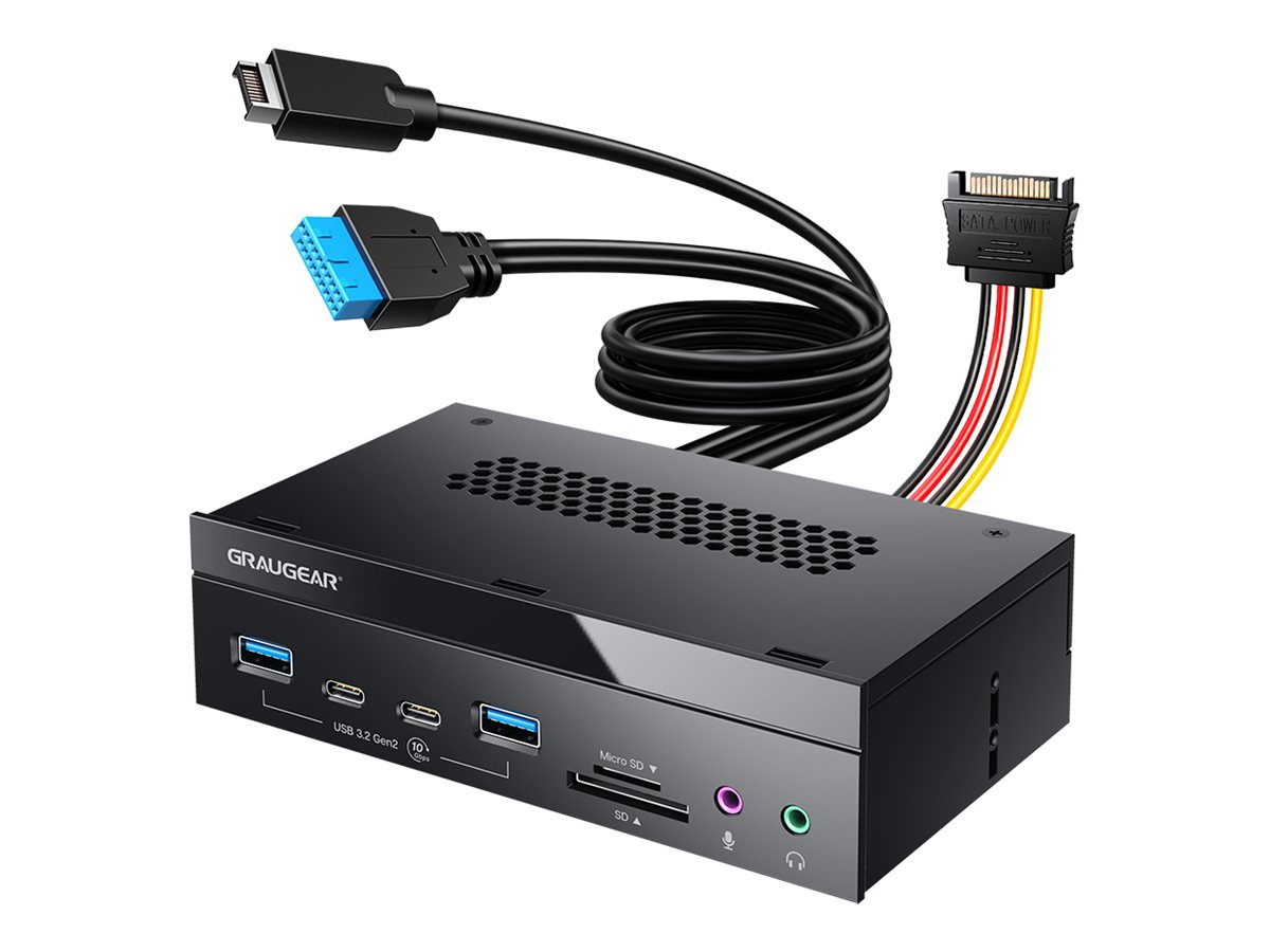 Multi Frontblende 8-Port + Kartenleser USB,SD,Micro