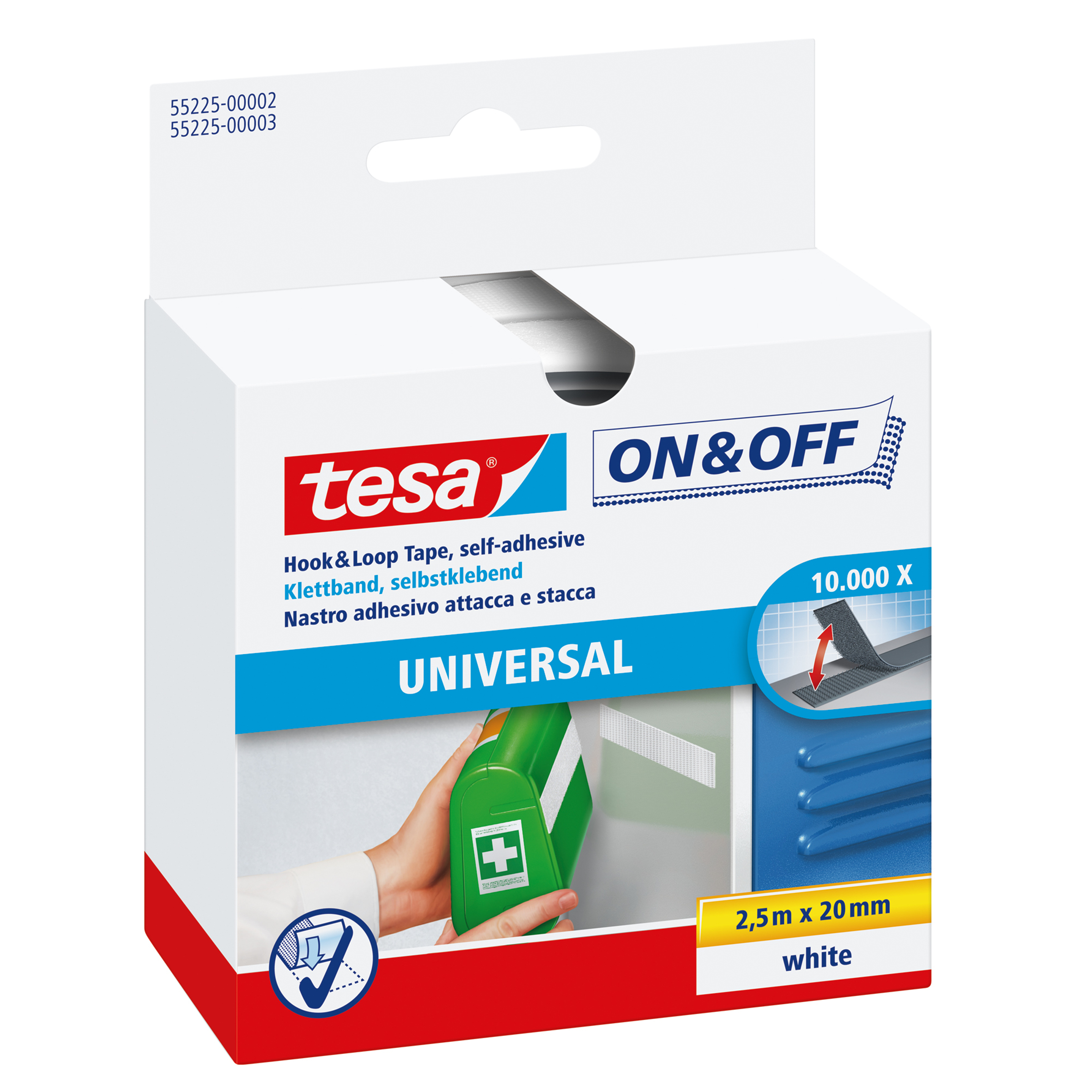 55225-02 - Weiß - 20 mm - 2,5 m - 1 Stück(e) - Sichtverpackung