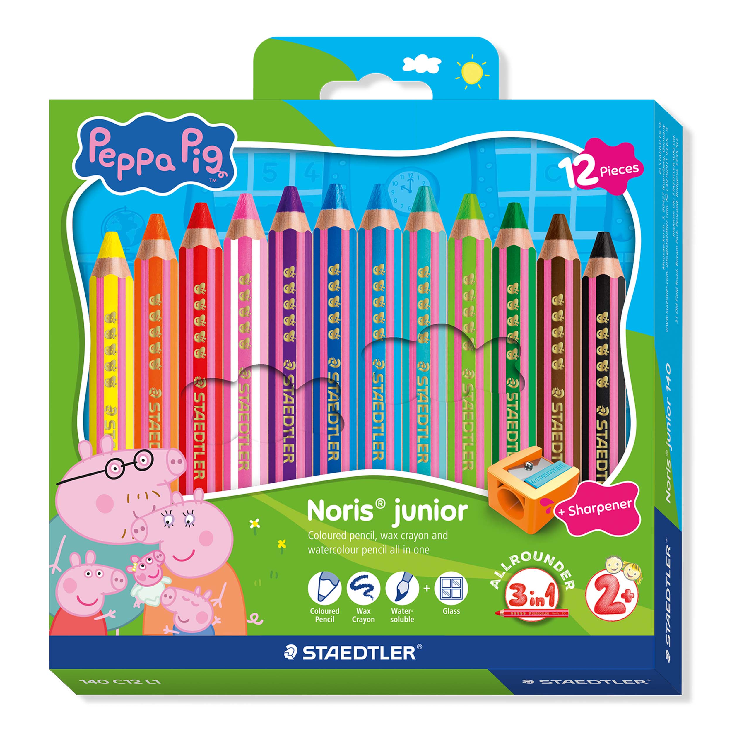 Buntstift Noris Junior Peppa Pig – 12er Set – 100% PEFC