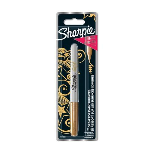 SHARPIE | Metallic | 1er Blister | Strichstärke: F / 1,4 mm | Schreibfarbe: gold