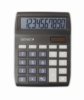 840 BK - Desktop - Display-Rechner - 10 Ziffern - Display klappbar - Batterie/Solar - Schwarz - Grau