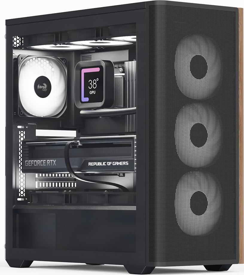 AeroCool D501A V2 - Schwarz - Glasfenster