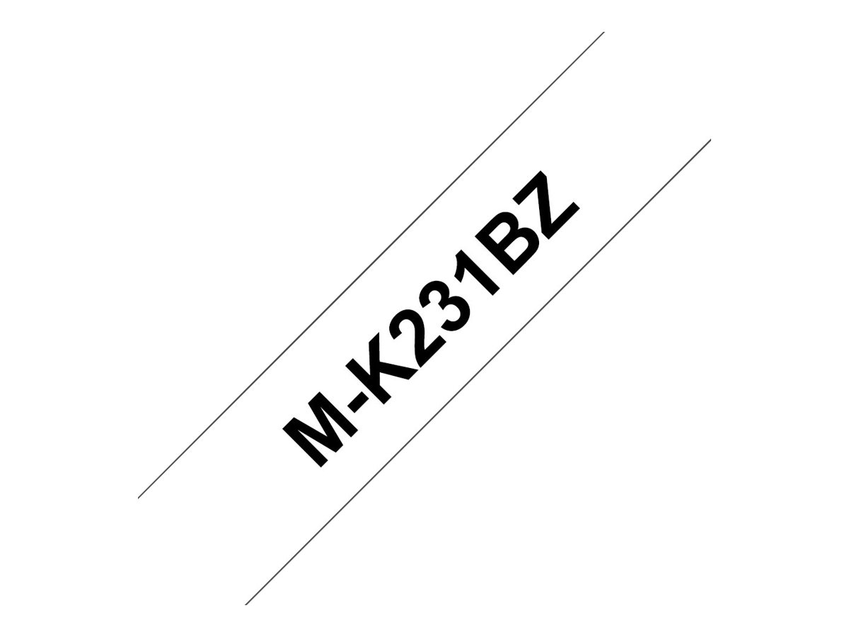 M-K231BZ - Schwarz auf Weiß - Rolle (1,2 cm x 8 m)