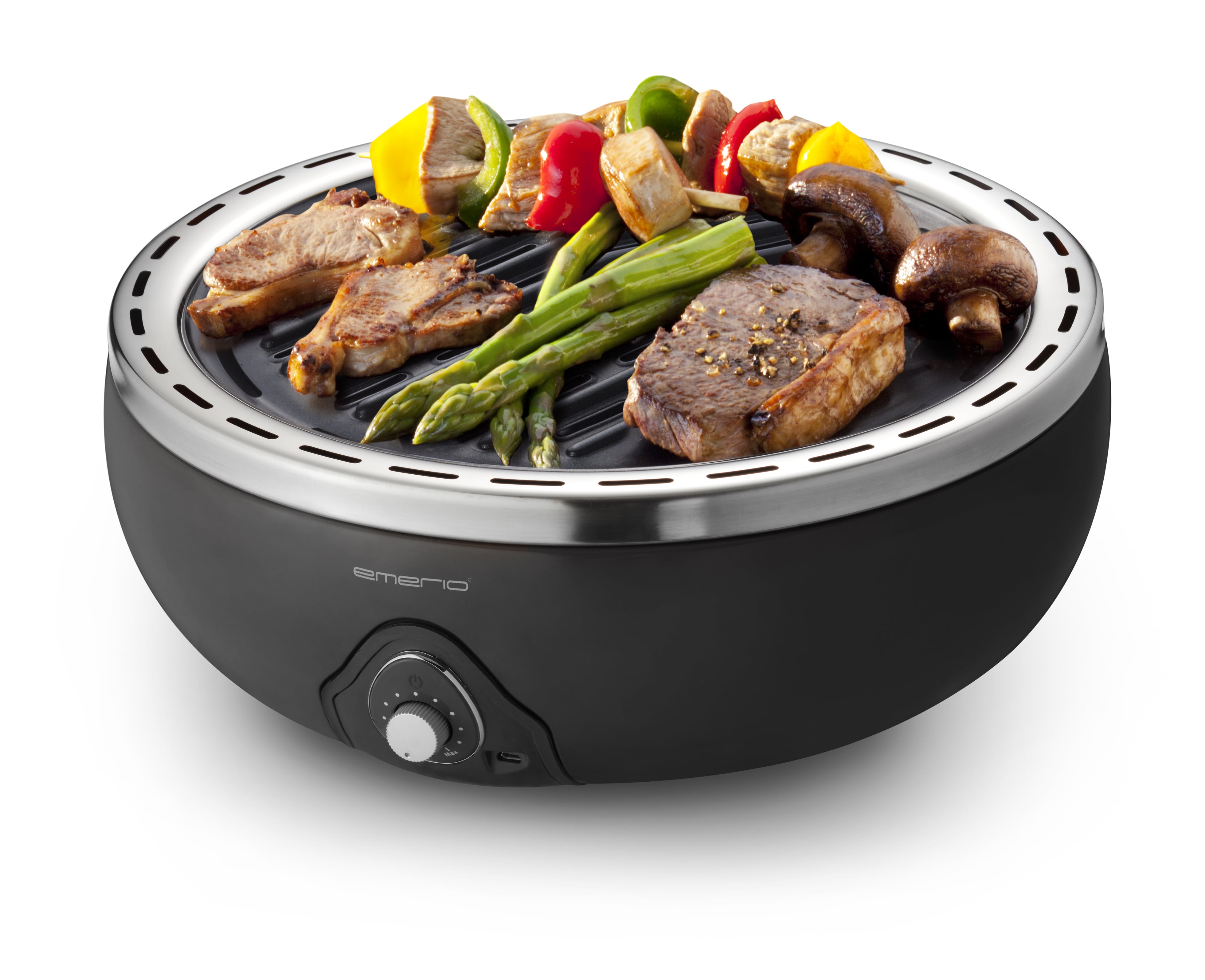 Emerio BBQ Grill Portable, Ventilatorbetr.Holzkohle, Tasche