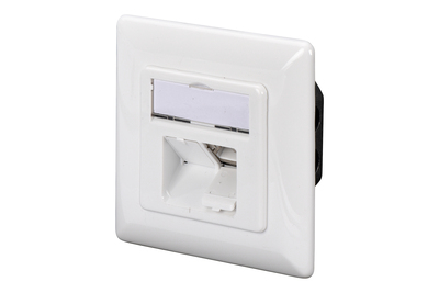 RJ45Dose Cat5e 2xRJ45 geschirmt Aufputz Signalweiß