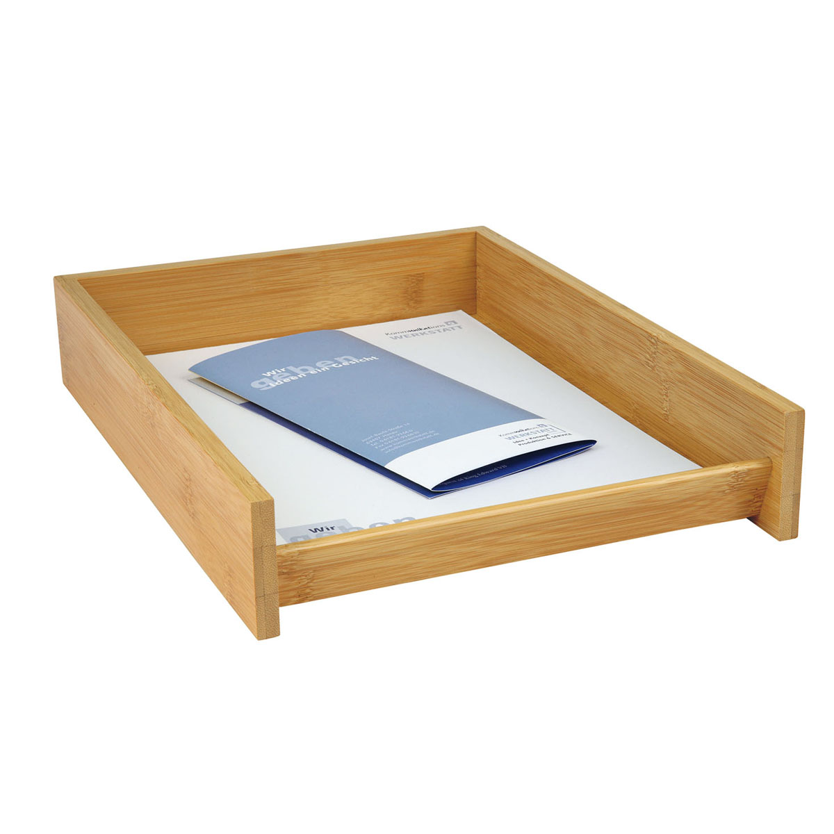 Briefablage A4 Bambus, stapelbar