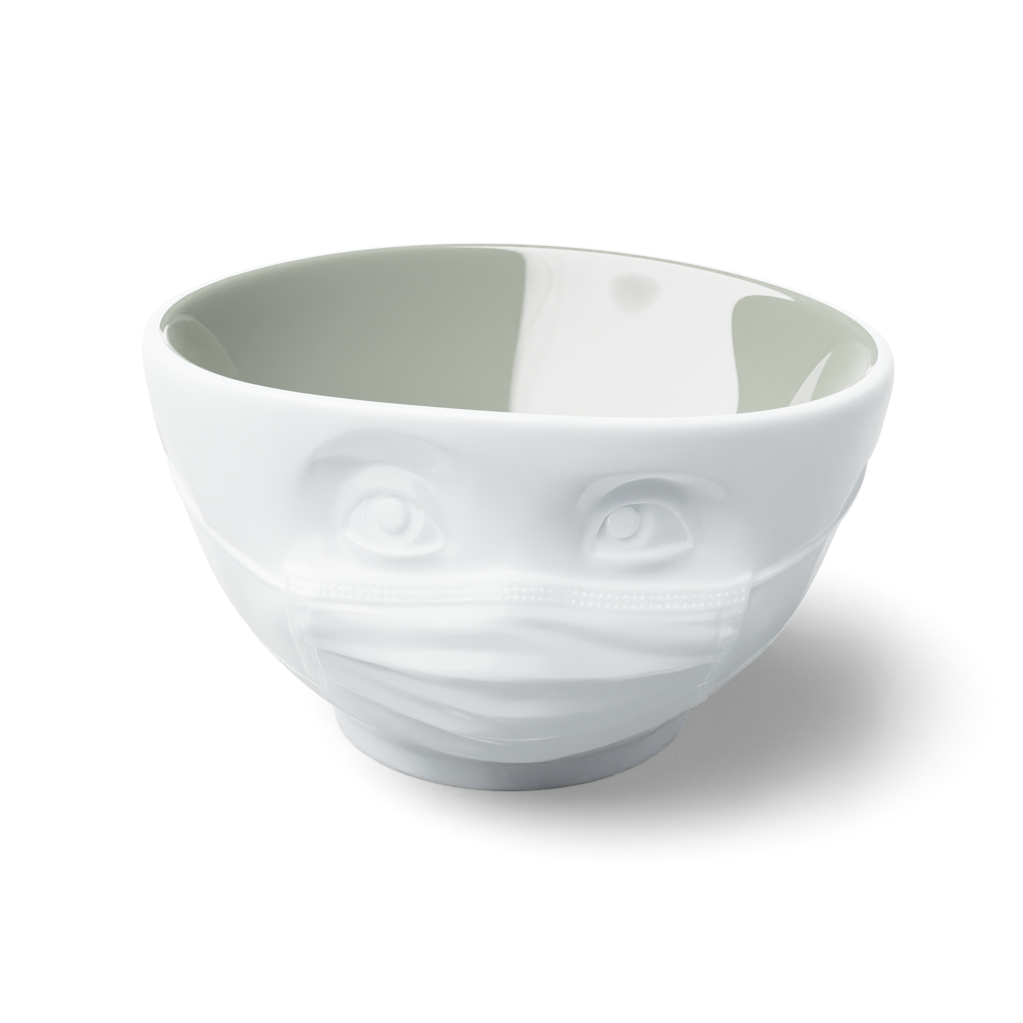 Schale ZUVERSICHTLICH 500 ml | innen Stein | Hartporzellan | 16,6 cm