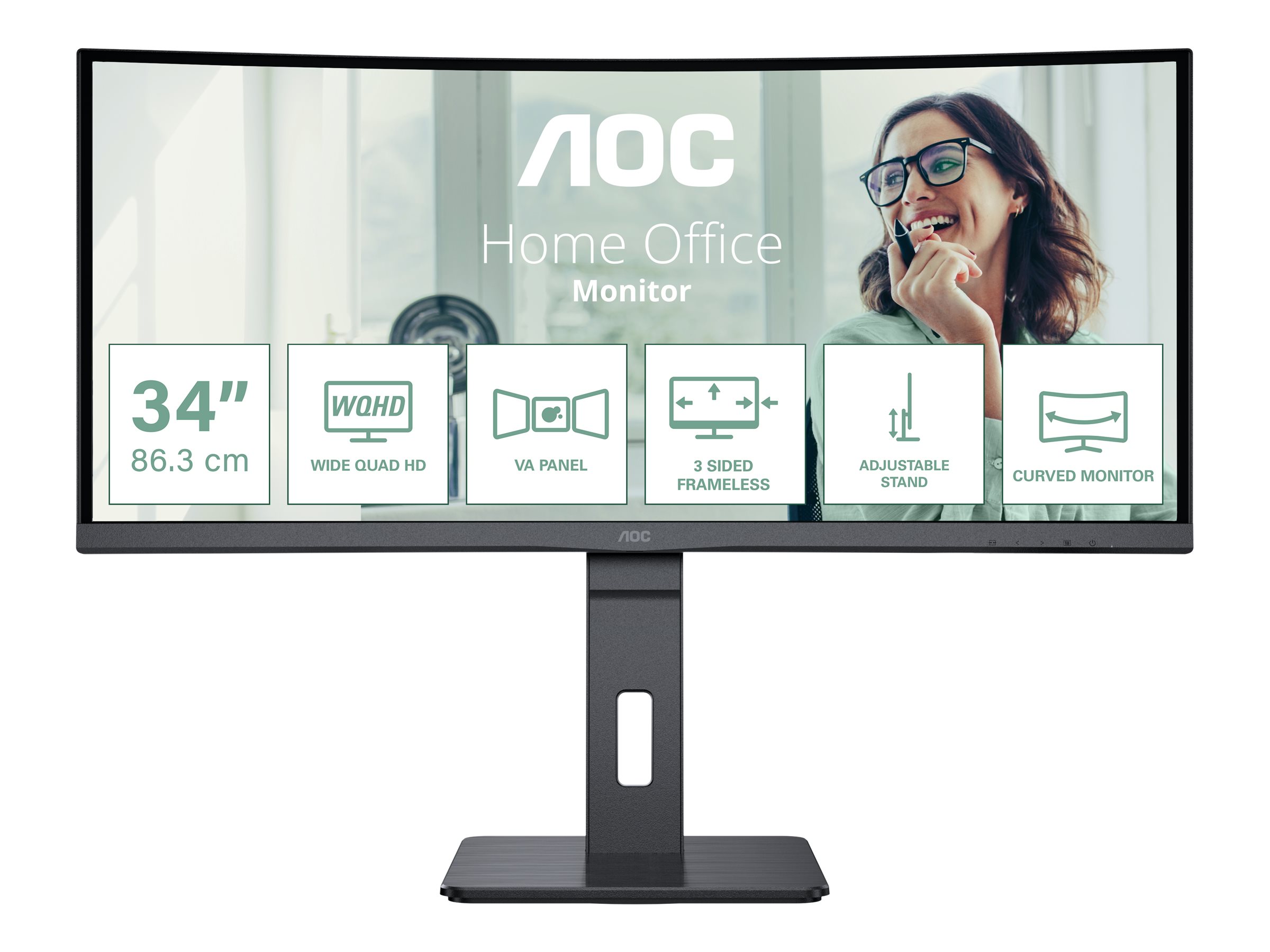 86,0cm (34")  CU34P3CV  21:09  HDMI+DP+USB-C VA Curved retail