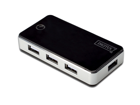 USB-Hub    7-Port 2.0->7xA2.0 mit Netzteil     schwarz