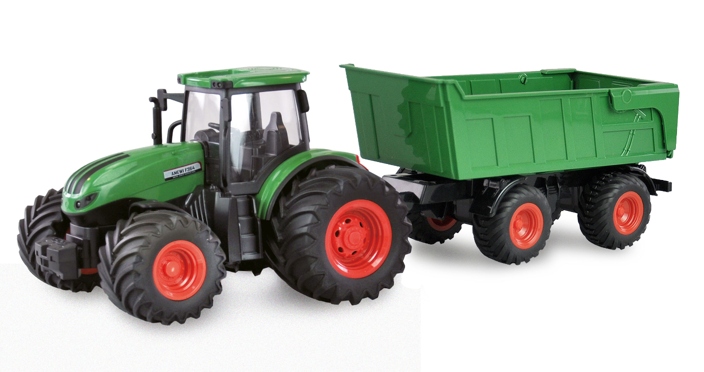 RC Traktor mit Kipphänger LiIon 500mAh grün/6+