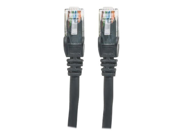 Intellinet Network Patch Cable, Cat6, 2m, Black, CCA, U/UTP, PVC, RJ45, Gold Plated Contacts, Snagless, Booted, Polybag - Patch-Kabel - RJ-45 (M)