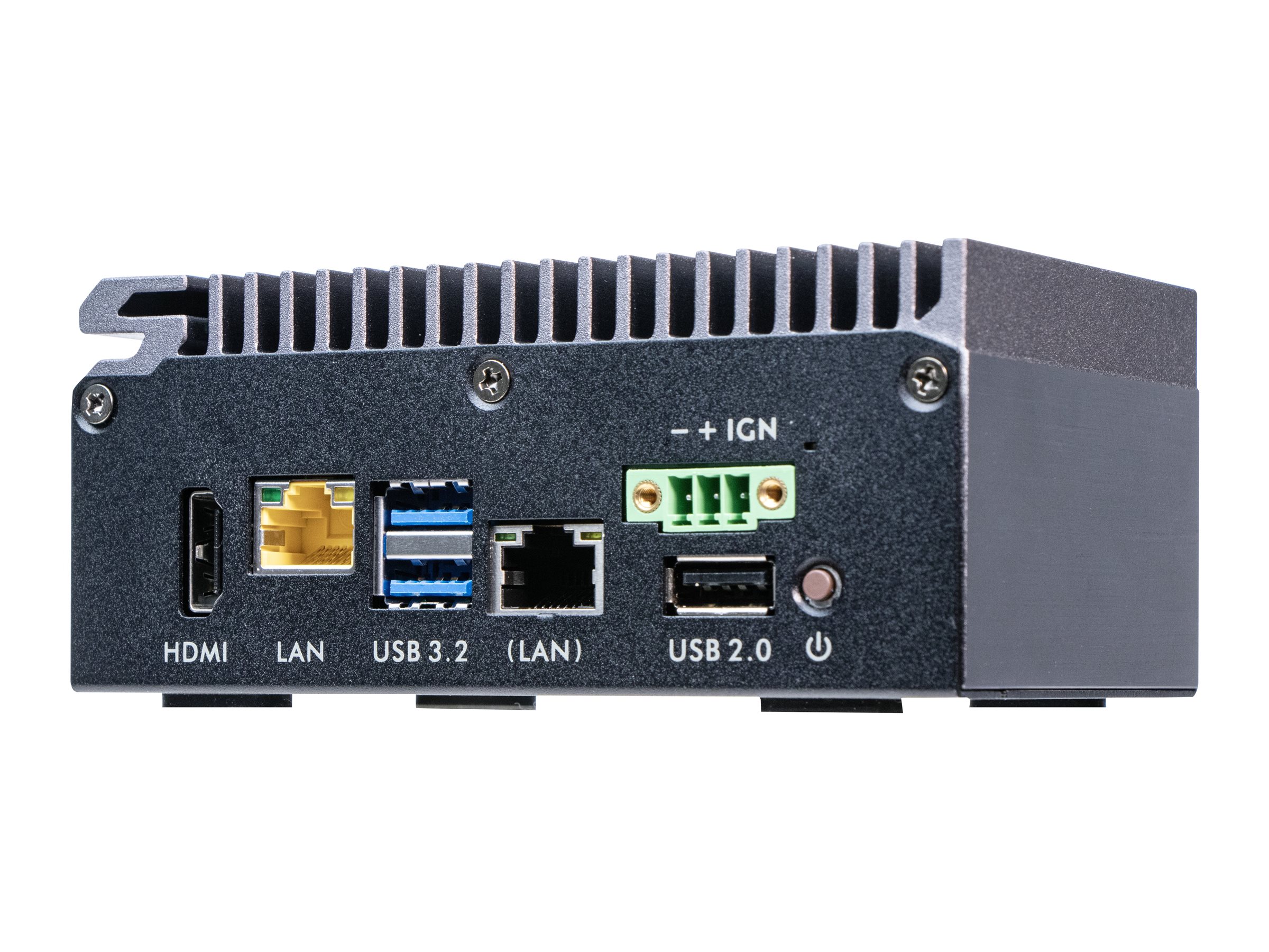 Industrie Barebone Mini-PC | Intel Atom x6413E | Fanless | DDR4 | Dual 2.5G LAN | DIN-Rail | 24/7