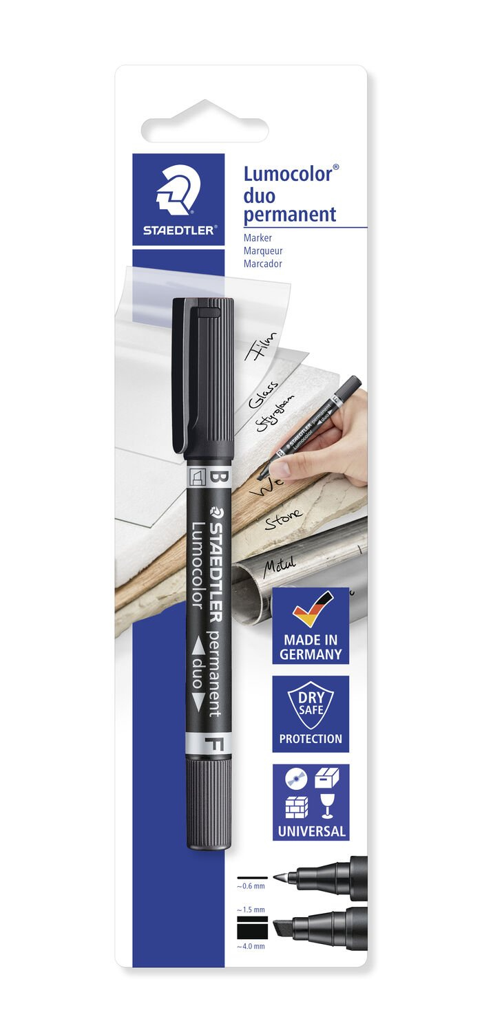 Zweispitzmarker Lumocolor permanent BK retail