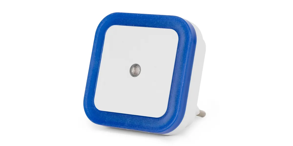 Nachtlicht 0.5W quadratisch CW Blue Dämmerungssensor