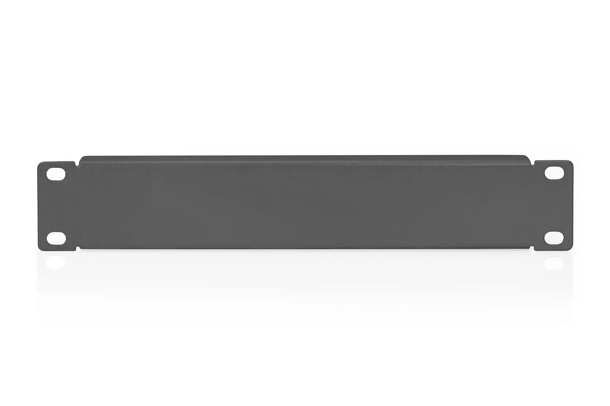 DN-10-BPN-01-B | 10" Blindabdeckung 1HE | 45 × 255 × 12 mm | Stahlblech | RAL 9005