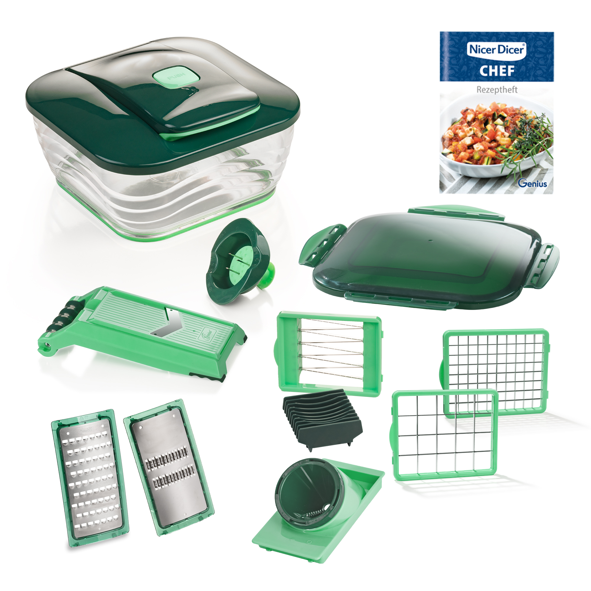 Nicer Dicer Chef Set 15-tlg. grün