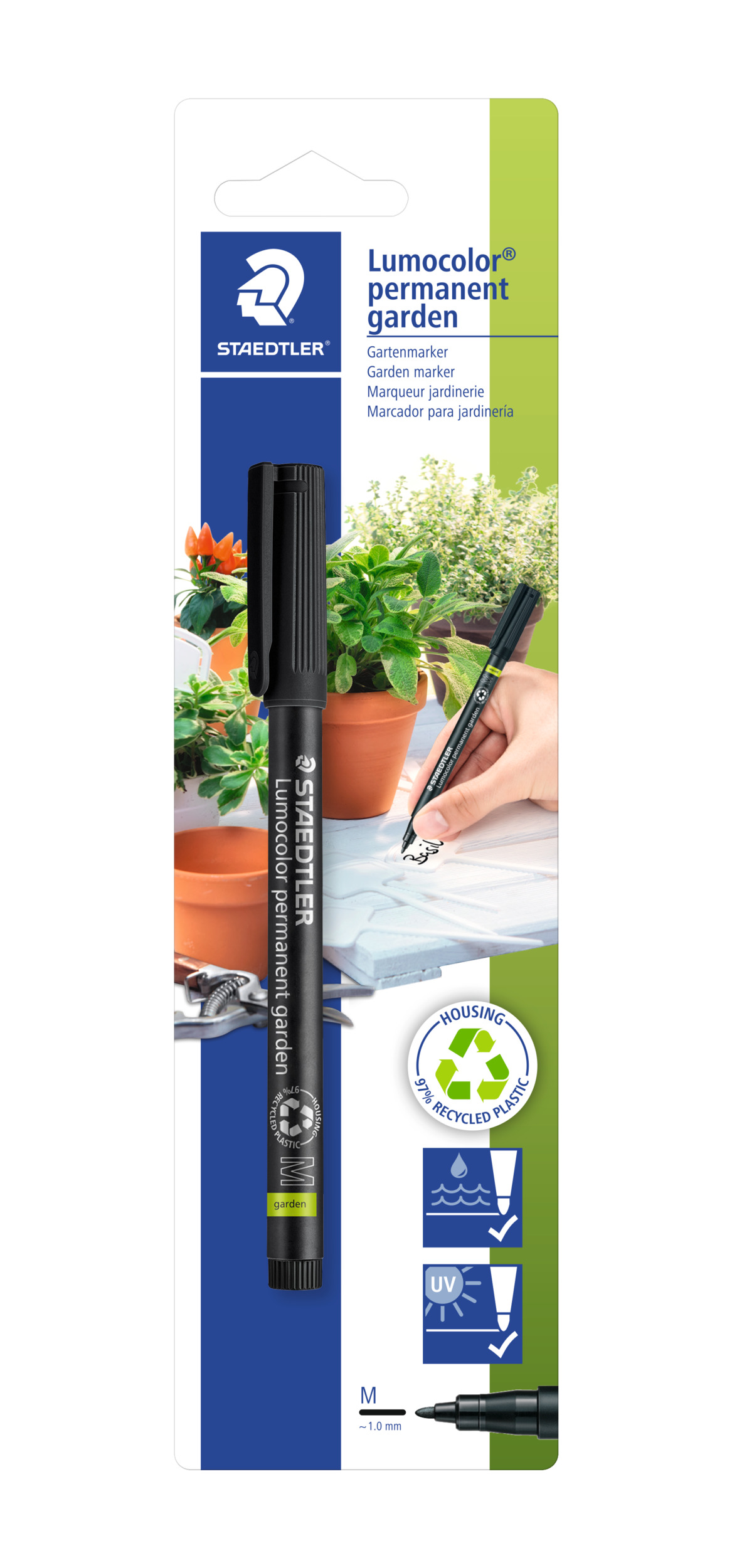 Gartenmarker Lumocolor M schwarz