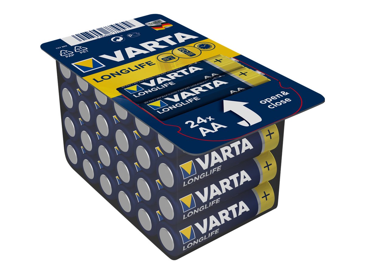 Varta Longlife - Batterie 24 x AA / LR6 - Alkali-Mangan