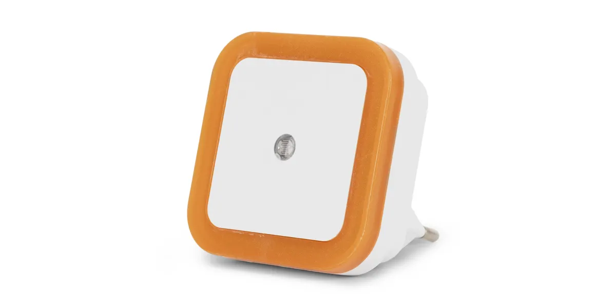 Nachtlicht 0.5W quadrat. WW Orange Dämmerungssensor