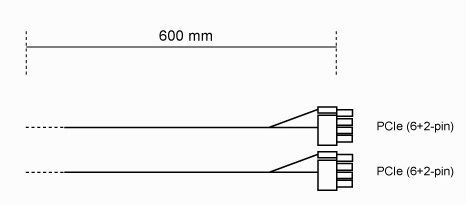 Be Quiet! CP-6620 - Stromkabel - 8-poliger PCIe Power (6+2)