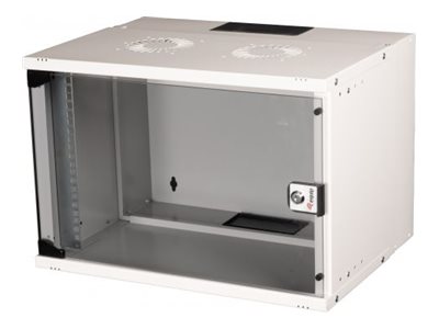 19" Wandgehäuse Glastür ECO 540x400mm       7U    grau