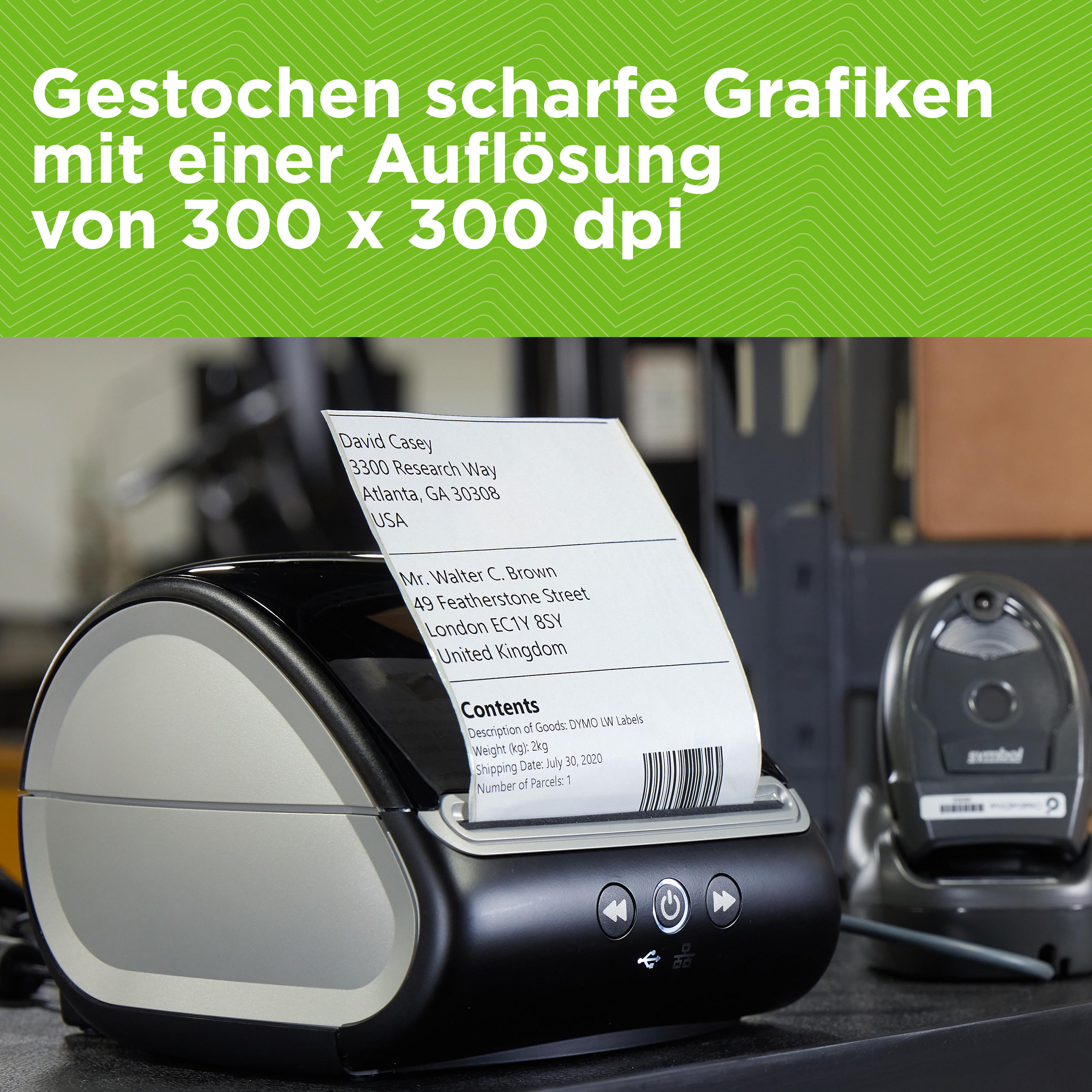 DYMO | LabelWriter 5XL | Etikettendrucker für bis zu 53 Etiketten/Minute | USB & Ethernet | 300 dpi. Thermodirekt | für Etiketten bis 102mm Breite