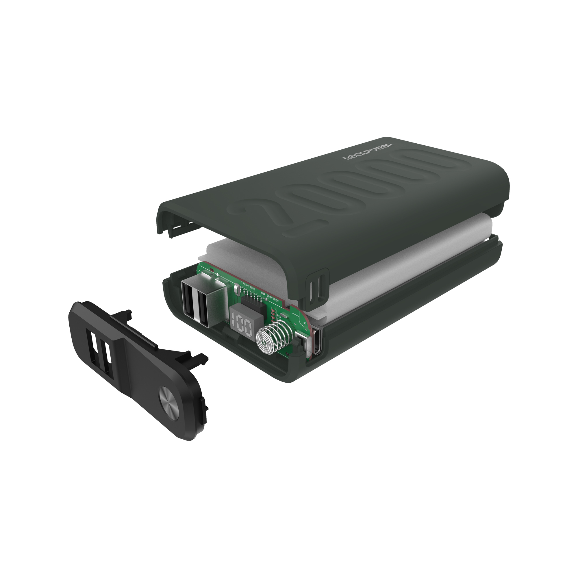 RealPower Powerbank PB-20000 PD+ Midnight Green