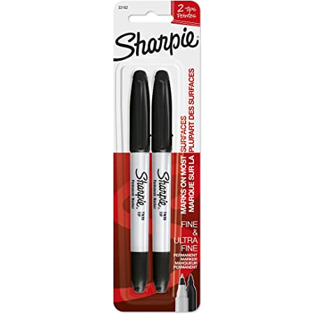 SHARPIE | ULTRA Fine | 2er Blister | Strichstärke: EF / 0,5 mm | Schreibfarbe: schwarz