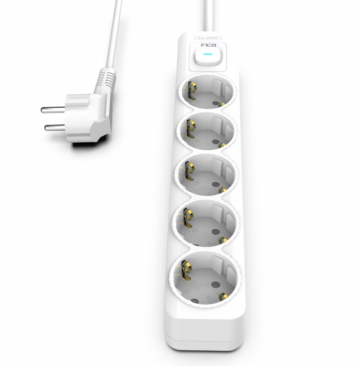 Steckdosenleiste 5x /16A 230V/Max.3680W/LED    1.50m ws