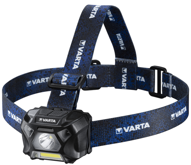 Varta WORK FLEX MOTION SENSOR H20 - Stirnband-Taschenlampe - Schwarz - Blau - 2 m - IP54 - LED - 3 W