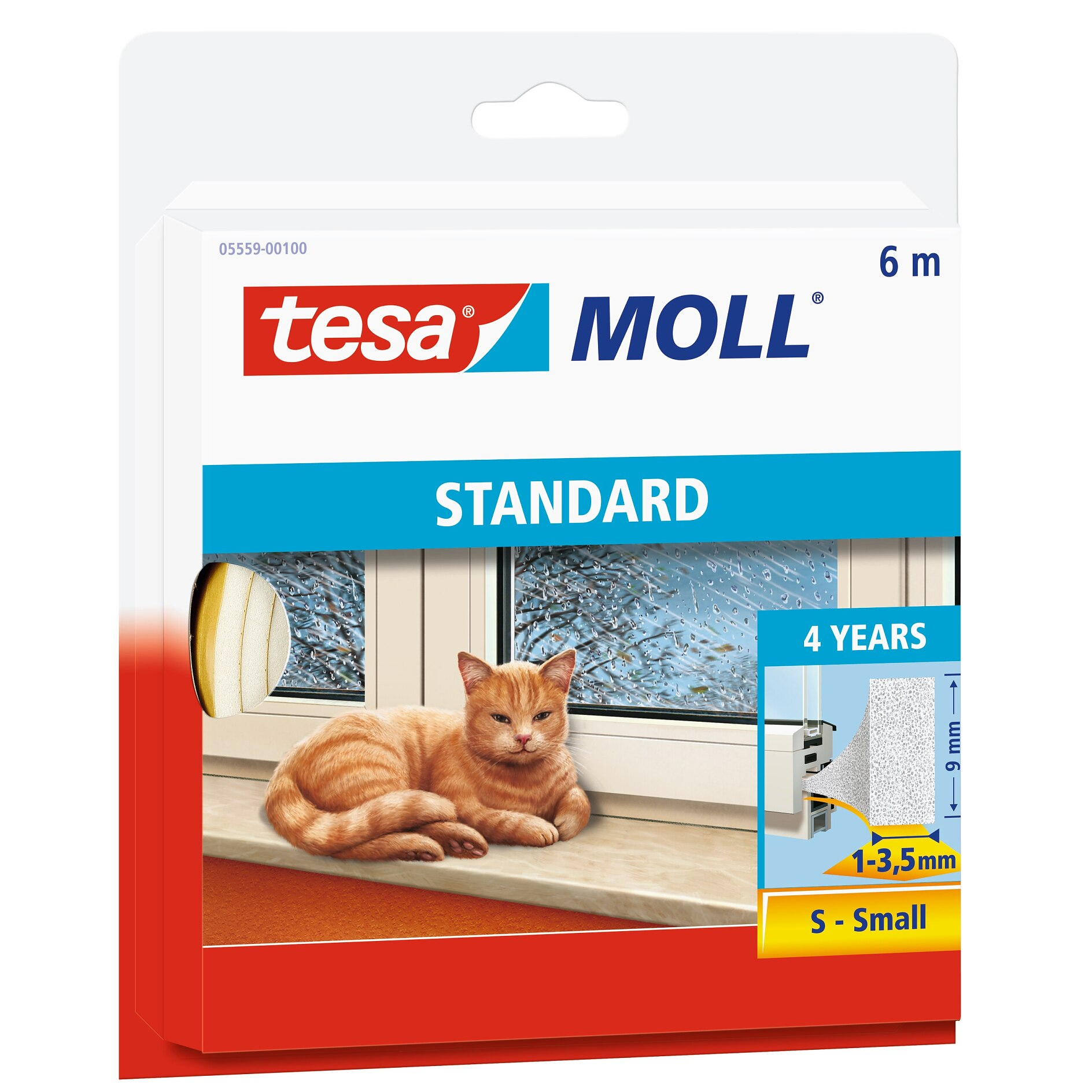 moll Türdichtung Schaumstoff I-Profil 1 x 3.5mm weiß