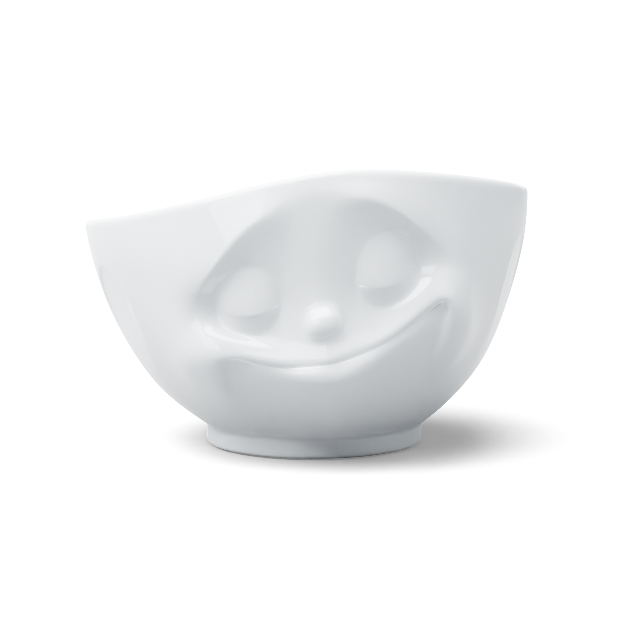 XL Schale GLÜCKLICH 1000 ml | Hartporzellan | 19 cm | Weiß