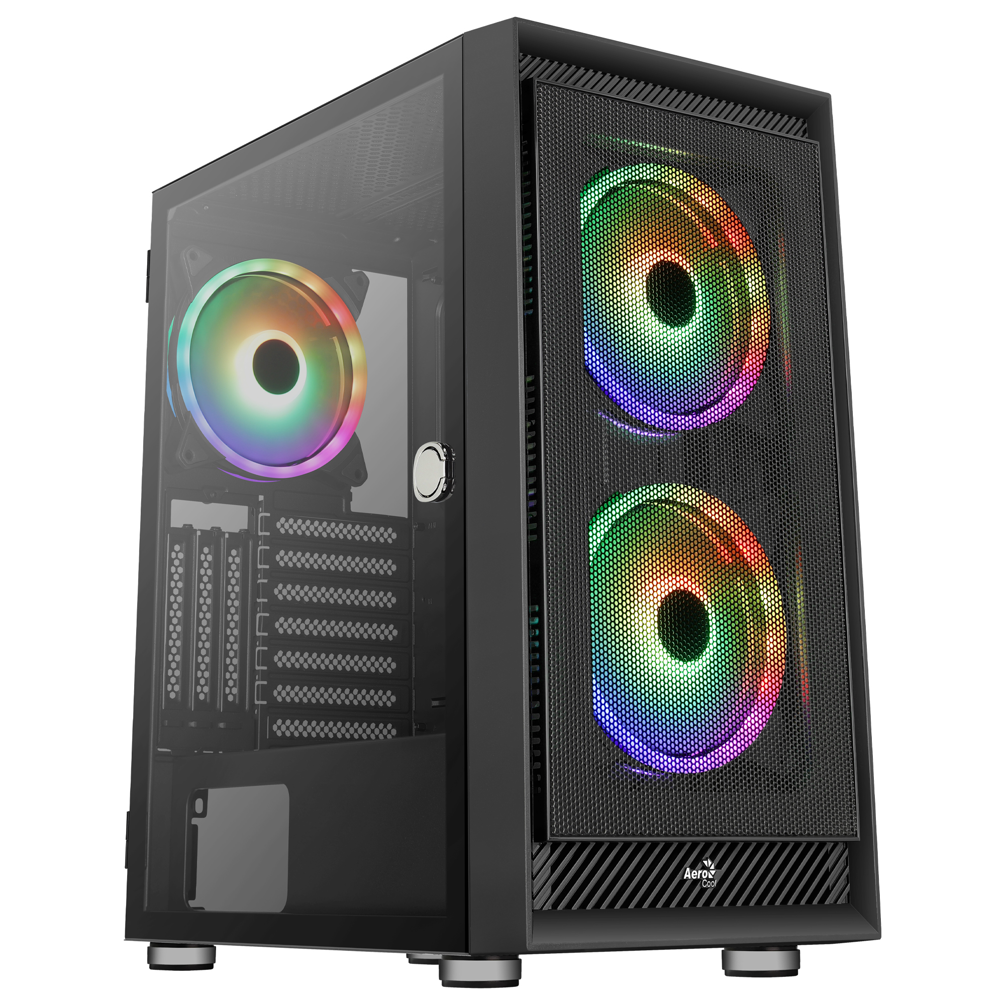 AeroCool Graphite ARGB - Schwarz - Glasfenster