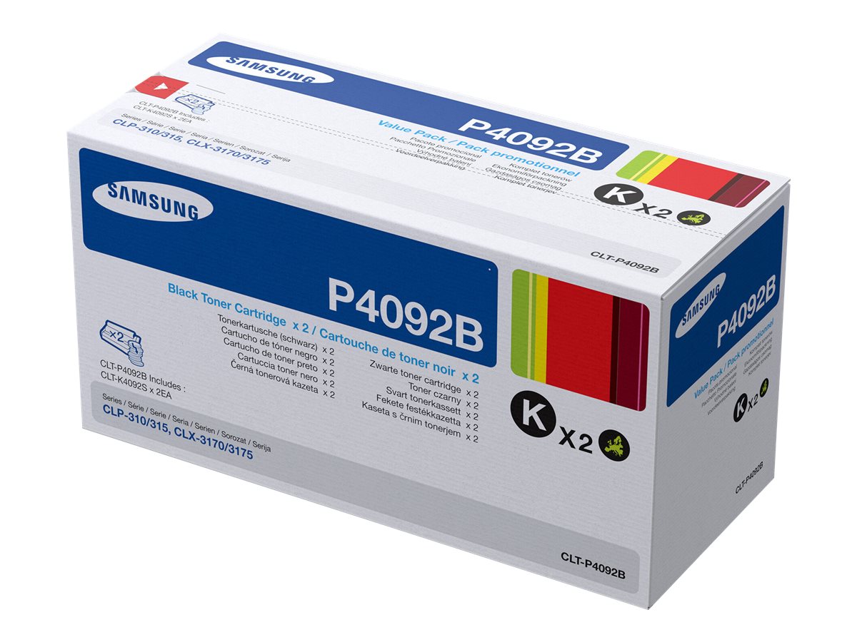 ersetzt Samsung CLT P4092B 2er Pack Schwarz Tonerpatrone