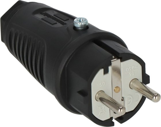 Schutzkontakt-GummiStecker 230V/16A