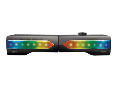 Mobile Soundbar mit Party-Light, 2in1 Gaming Sound