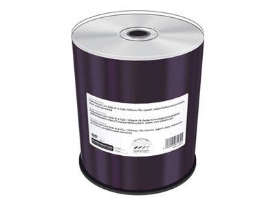 MediaRange DVD+R 4.7GB 100 Stk. 16x silber voll bedruckbar