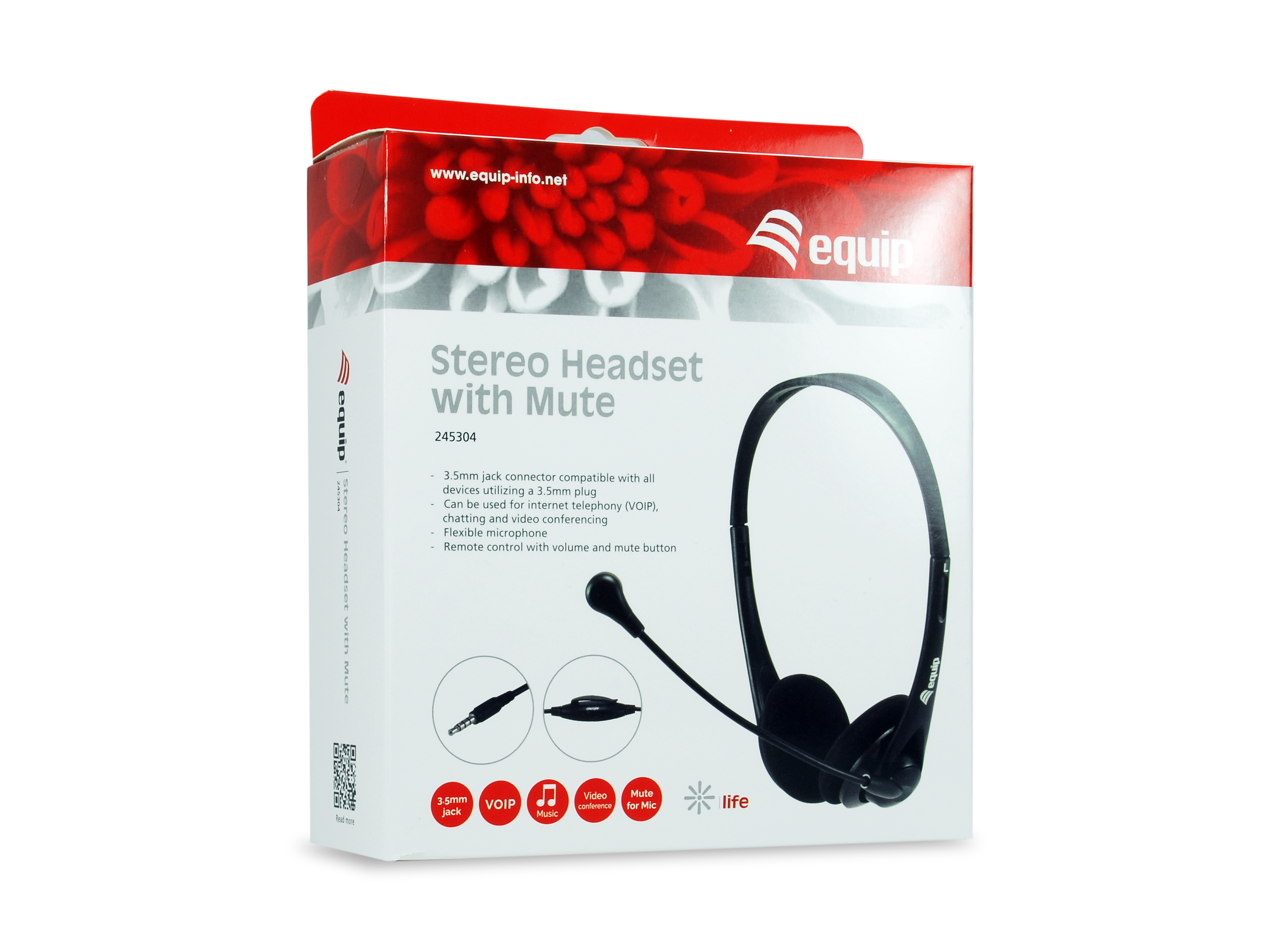 equip - Stereo-Headset - Büro/Callcenter - Binaural - Kabelgebunden