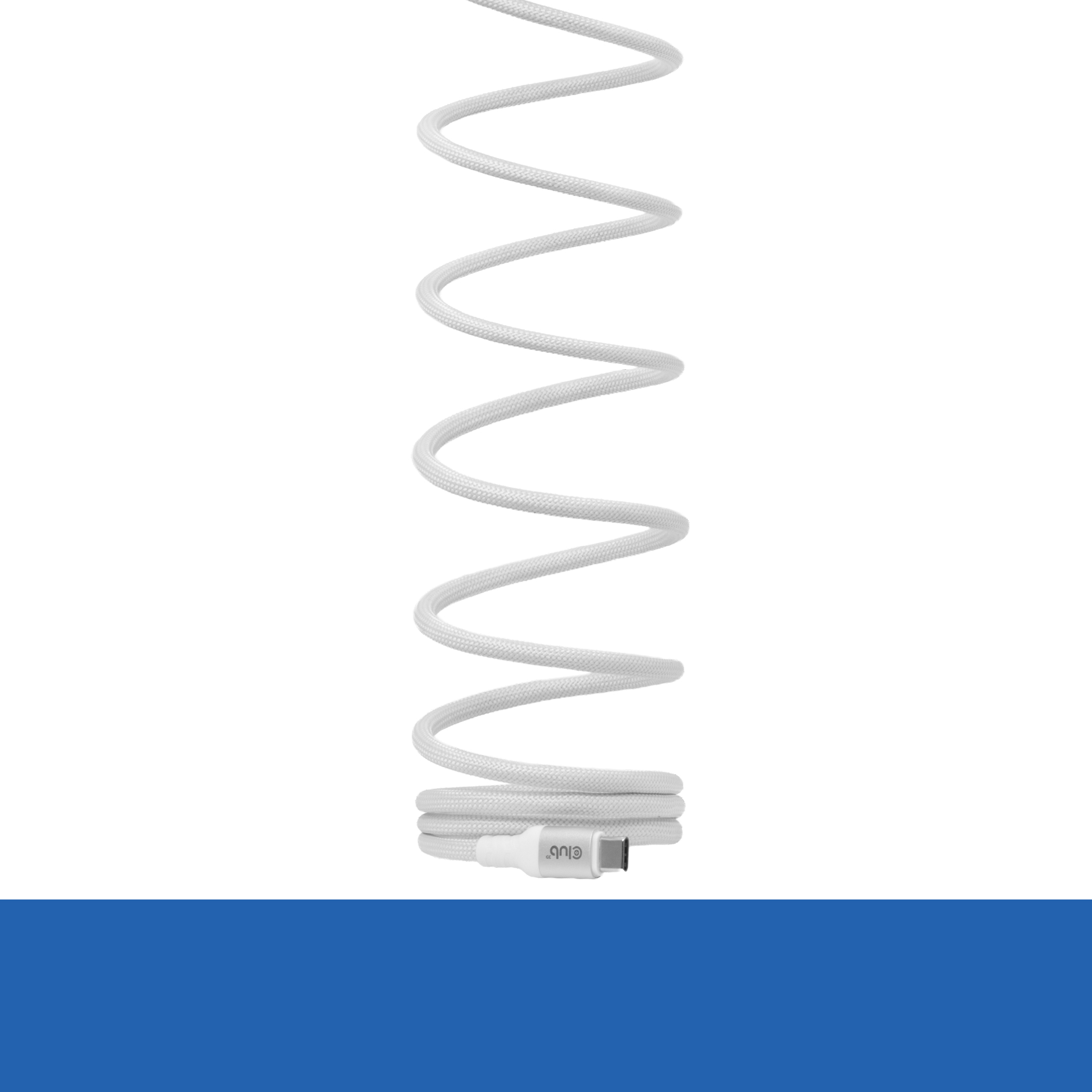 Club3D Lifestyle USB-C Magnetisches Kabel 240W 2m weiß St/St