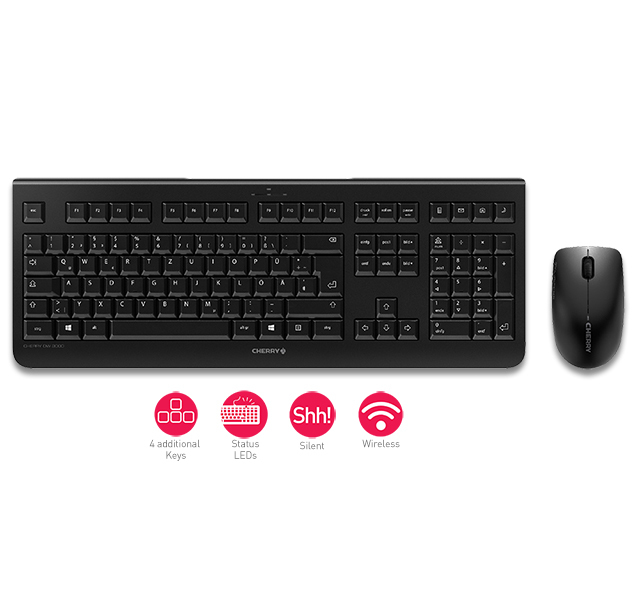 Cherry DW 3000 - Tastatur-und-Maus-Set - kabellos