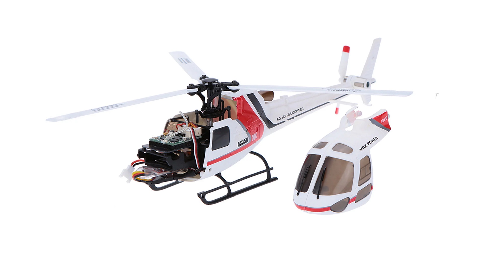 Amewi | AS350 BRUSHLESS HELIKOPTER 3D | 3-BLATT | 6G | FLYBARLESS | RTF