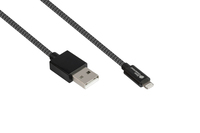 USB2.0 Kabel A-Lightning MFI  schw. 0,5m
