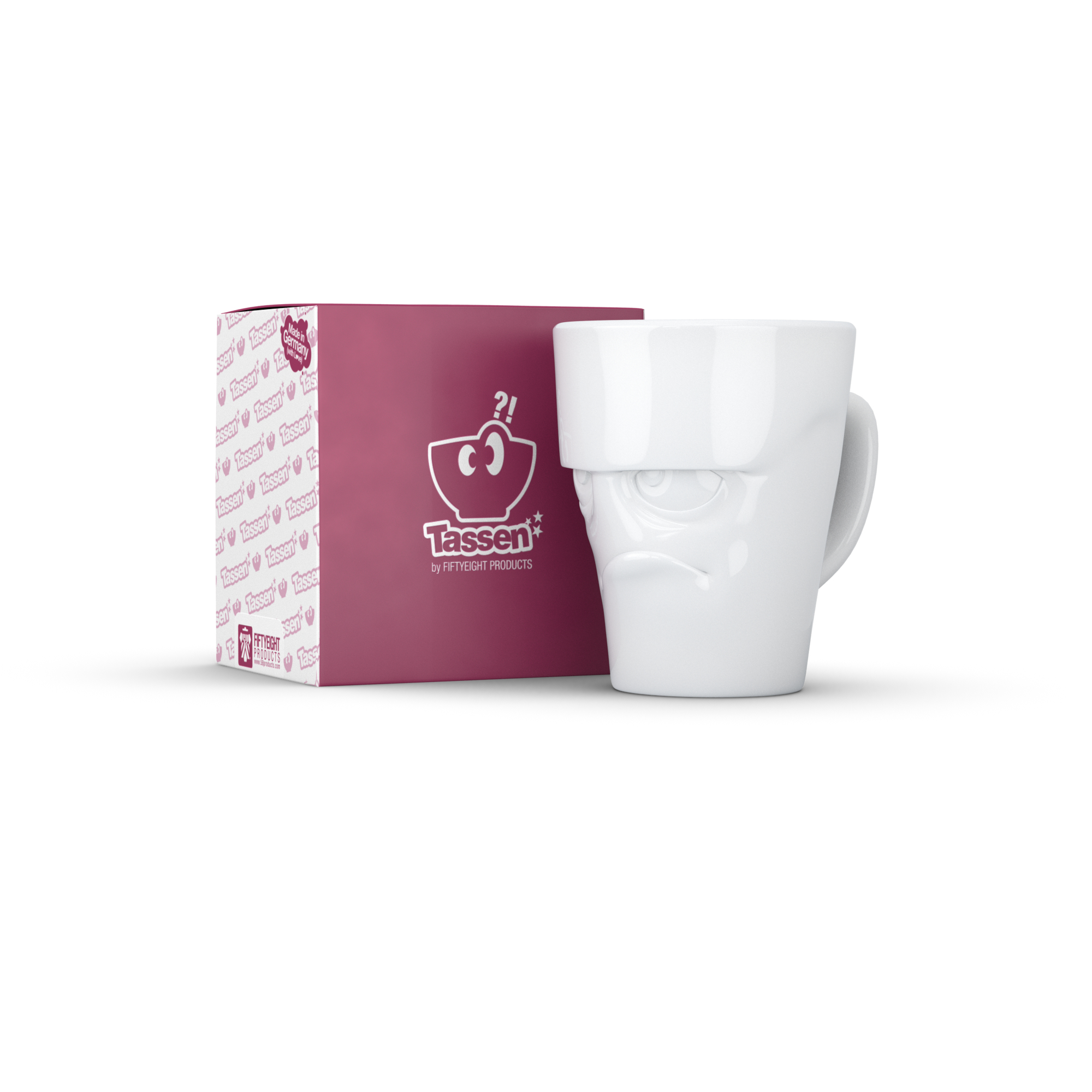 FIFTYEIGHT Henkelbecher 350ml - Grummelig weiß