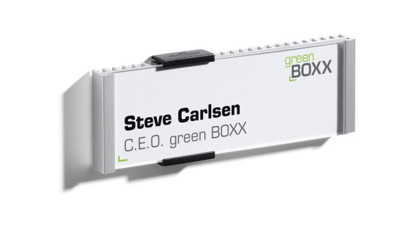 Türschild Info Sign 149x52,5mm metallic silber