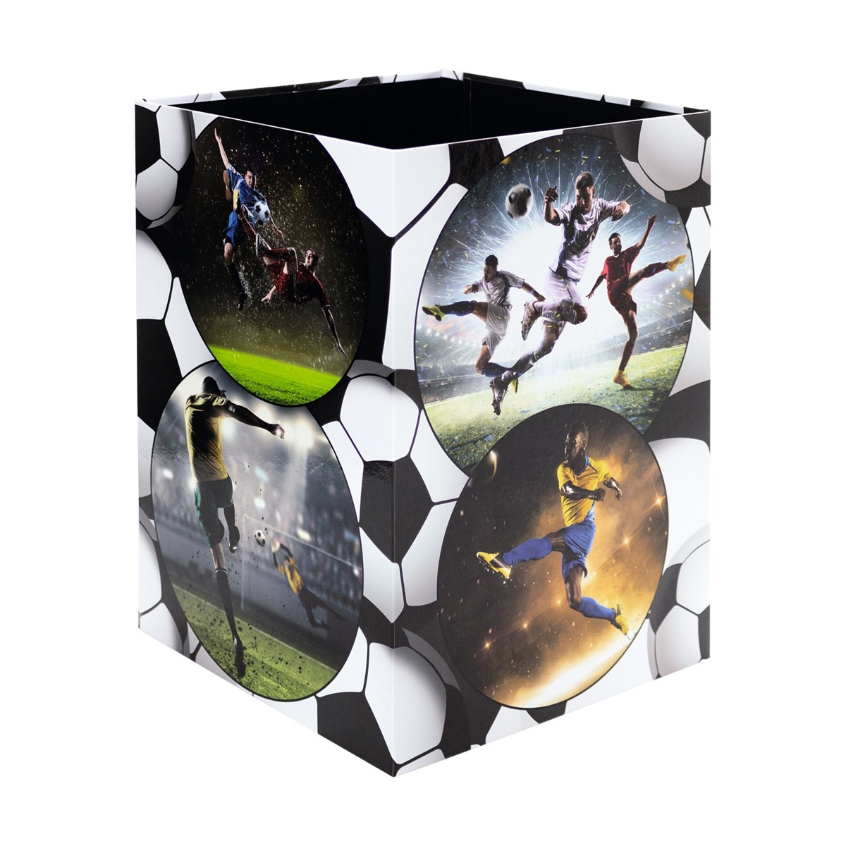 Papierkorb Fußball – 15 L – Fußball-Design
