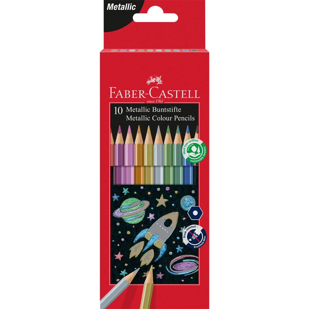 Buntstift metallic 10er Kartonetui