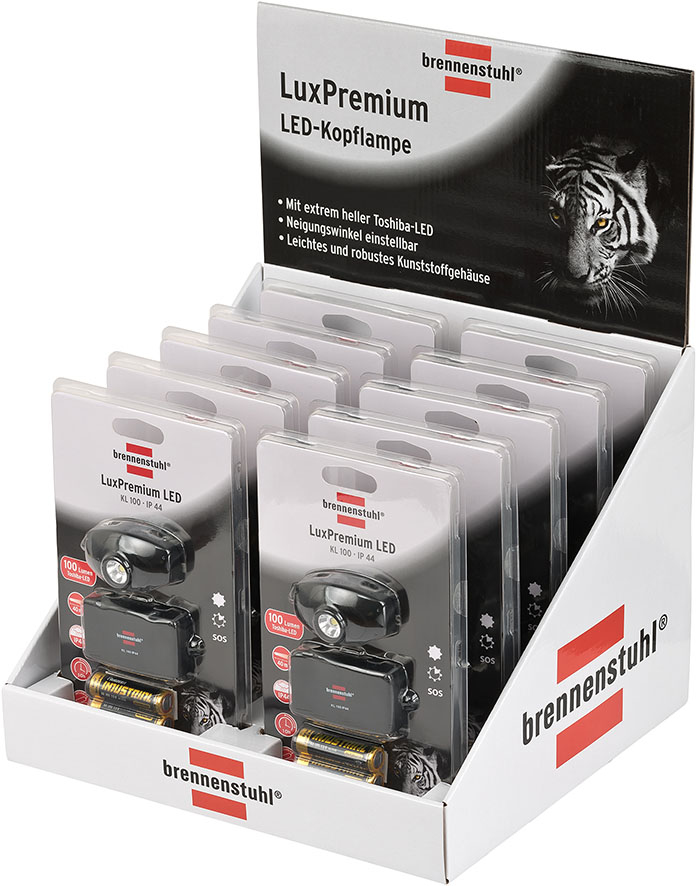 Brennenstuhl | LED-Kopflampe | LuxPremium IP44 200lm 3xAA